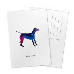 Iso koira -tähdistö postikortti