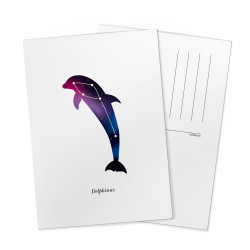 Delfiini -tähdistö postikortti
