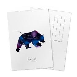 Iso karhu -tähdistö postikortti