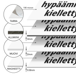 Veteen hyppääminen kielletty -merkki