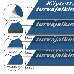 Käytettävä turvajalkineita