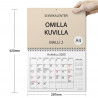 Kalenteri A4 Omilla kuvilla - Malli 2