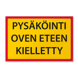 Pysäköinti oven eteen...