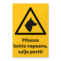 Pihassa koiria vapaana,...