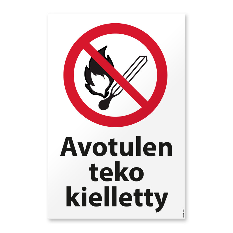 Avotulen teko kielletty -merkki