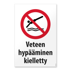 Veteen hyppääminen kielletty -merkki