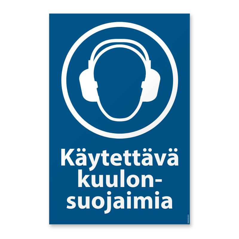 Käytettävä kuulonsuojaimia