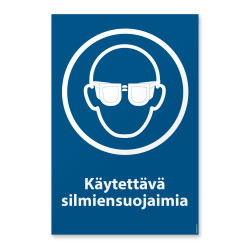 Käytettävä silmiensuojaimia