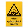 Varo syövyttävää ainetta