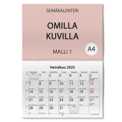 Seinäkalenteri A4 Omilla...