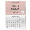 Seinäkalenteri A4 Omilla kuvilla - Malli 2