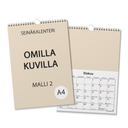 Kalenteri A4 Pysty Omilla kuvilla - Malli 2