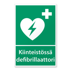 Kiinteistössä defibrillaattori