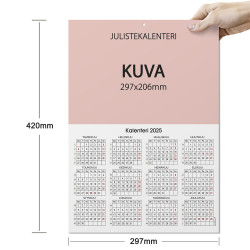 Julistekalenteri Omalla kuvalla A3