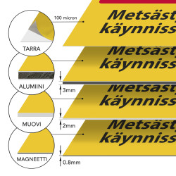 Huom! Metsästys käynnissä