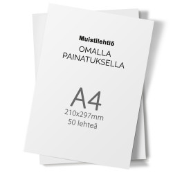 Muistilehtiö A4 omalla...