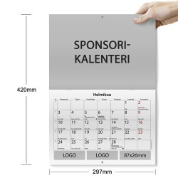 Sponsorikalenteri 500kpl A4