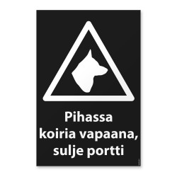 Pihassa koiria vapaana, sulje portti MV