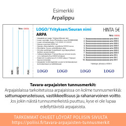 Arpalippu omasta tiedostosta 500 kpl