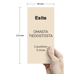 Esite 99x210mm omasta tiedostosta 250kpl