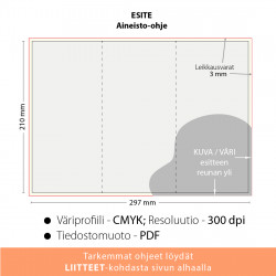 Esite 99x210mm omasta tiedostosta 250kpl