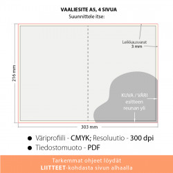 Vaaliesite A5 4 sivua omalla painatuksella