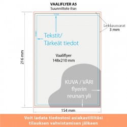 Vaaliflyer A5 omalla painatuksella