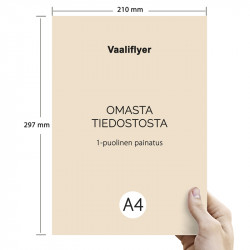 Vaaliflyer A4 omalla painatuksella