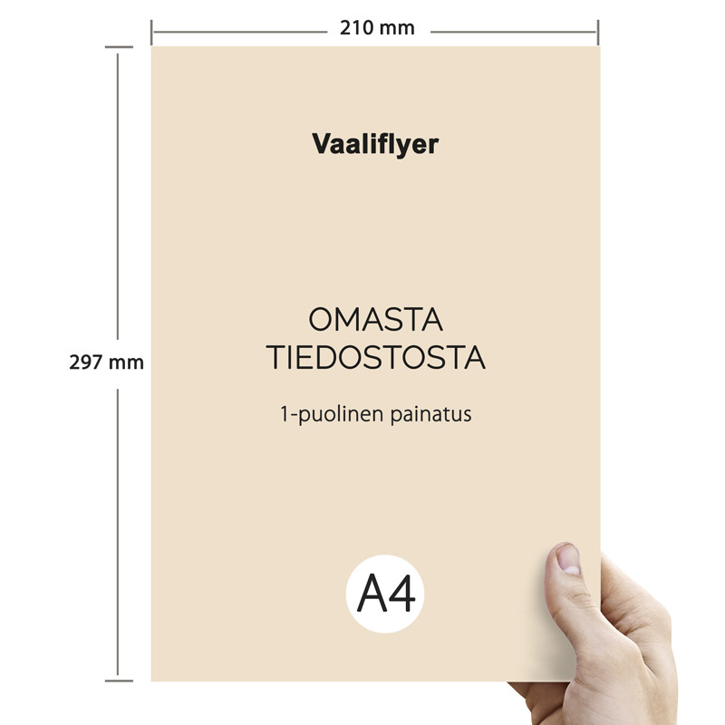 Vaaliflyer A4 omalla painatuksella