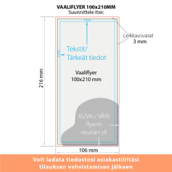 Vaaliflyer 100x210mm omalla painatuksella