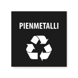 Pienmetallinkeräys -tarra