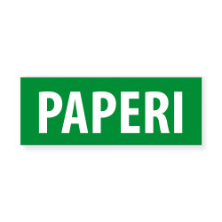 Paperinkeräys -tarra