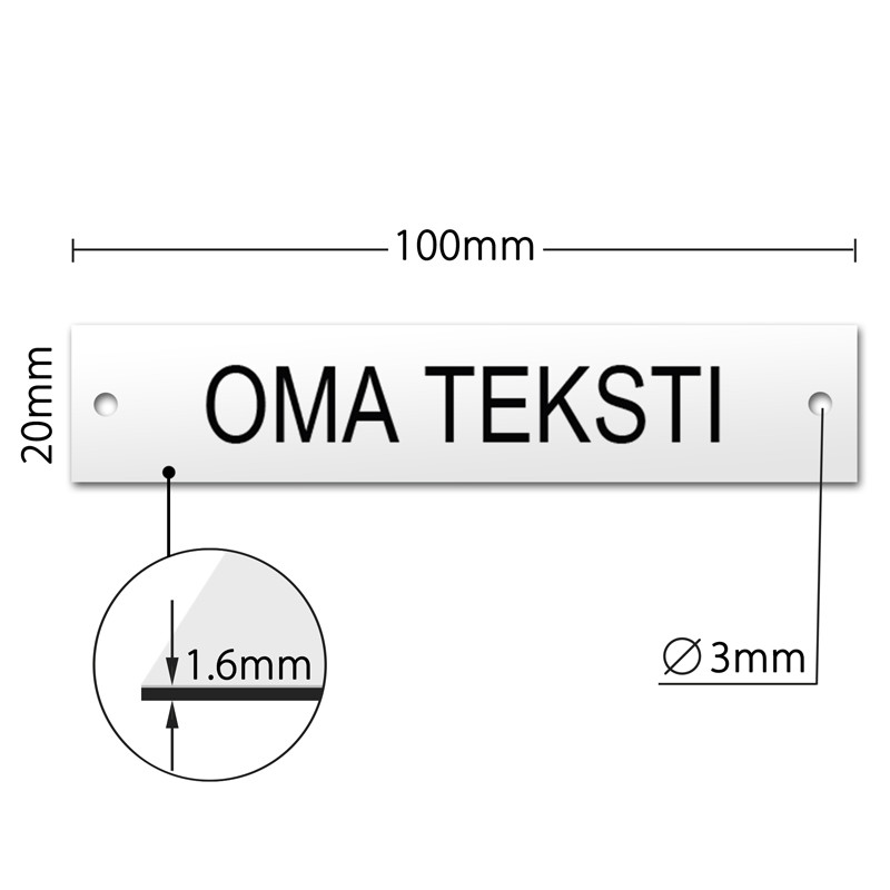 Työmaakeskus jännitekilpi 100x20mm