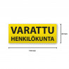 Varattu henkilökunta tarra-arkki