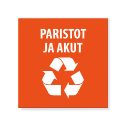 Paristot ja akut -tarra