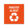 Paristot ja akut -tarra