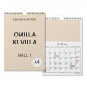 Kalenteri A4 Pysty Omilla kuvilla - Malli 1