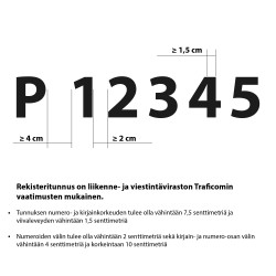 Veneen rekisteritunnus 2kpl