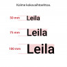 Oma tekstitarra 1-5 kirjainta - musta/valkoinen