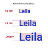 Oma tekstitarra 1-5 kirjainta - sininen
