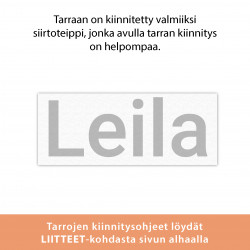 Oma tekstitarra 1-5 kirjainta - musta/valkoinen
