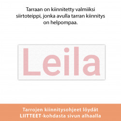 Oma tekstitarra 1-5 kirjainta - punainen