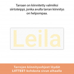 Oma tekstitarra 1-5 kirjainta - keltainen