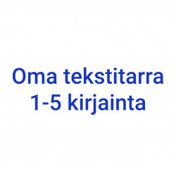 Oma tekstitarra 1-5 kirjainta - sininen