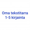 Oma tekstitarra 1-5 kirjainta - sininen
