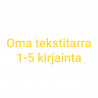 Oma tekstitarra 1-5 kirjainta - keltainen