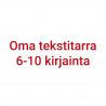 Oma tekstitarra 6-10 kirjainta - punainen