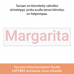 Oma tekstitarra 6-10 kirjainta - punainen