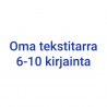 Oma tekstitarra 6-10 kirjainta - sininen