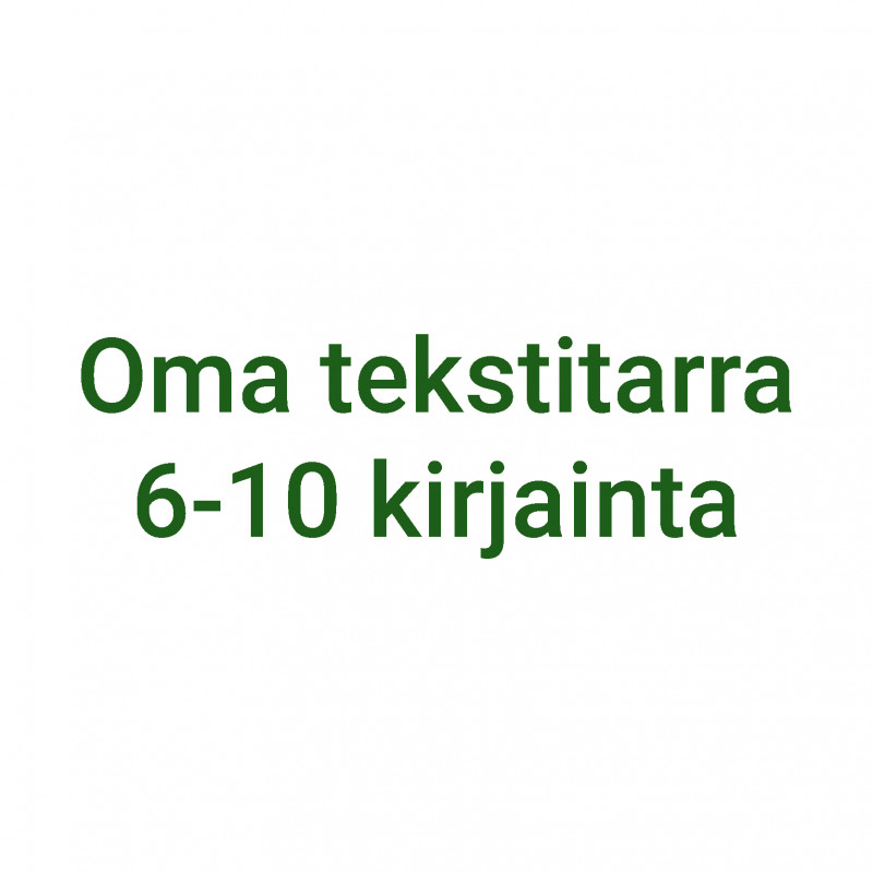Oma tekstitarra 6-10 kirjainta - vihreä